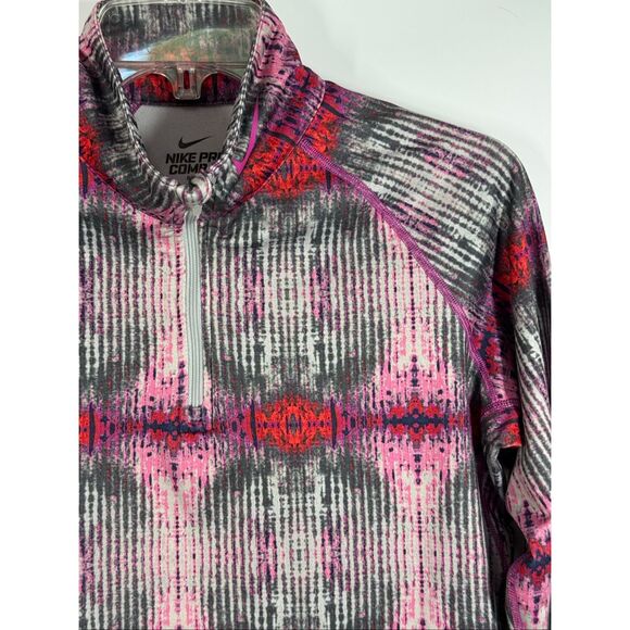 B7 Nike pro combat dri fit fitted Women 1/4 zip top size large - Picture 7 of 10